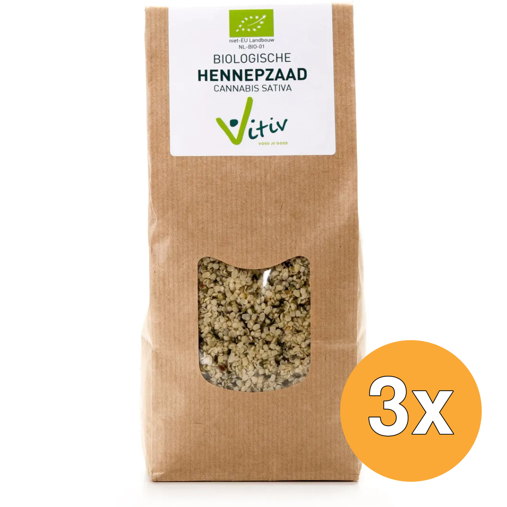 3x Vitiv Hennepzaad Bio (1000 gr)