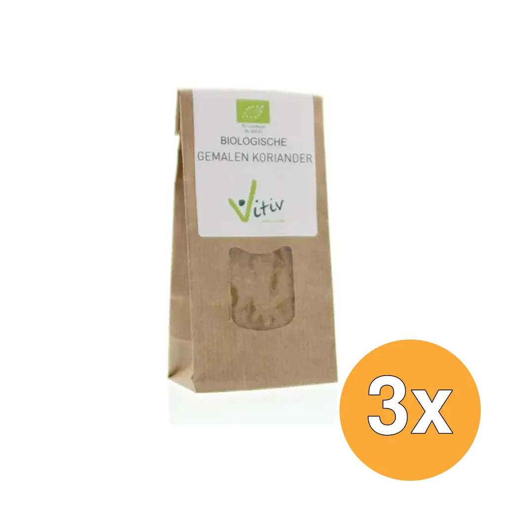 3x Vitiv Koriander Gemalen Bio (50 gr)