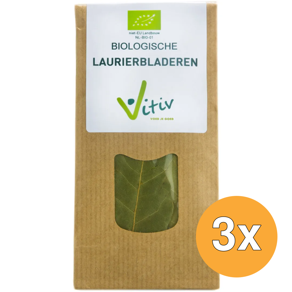 3x Vitiv Laurierbladeren Bio (10 gr)