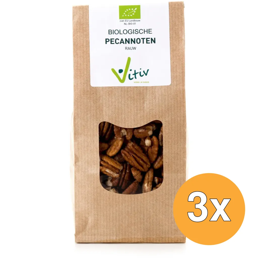 3x Vitiv Pecannoten Bio (500 gr)