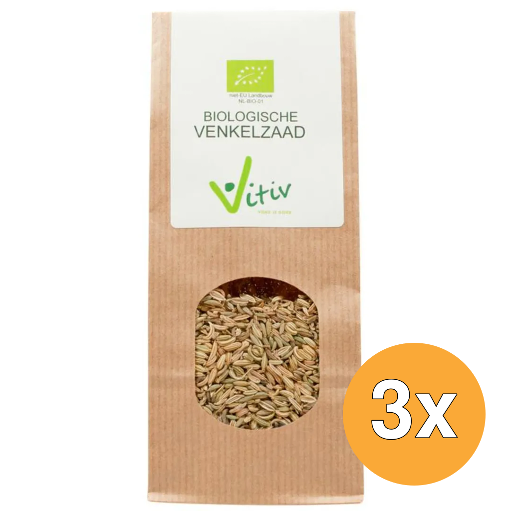 3x Vitiv Venkelzaad Bio (250 gr)
