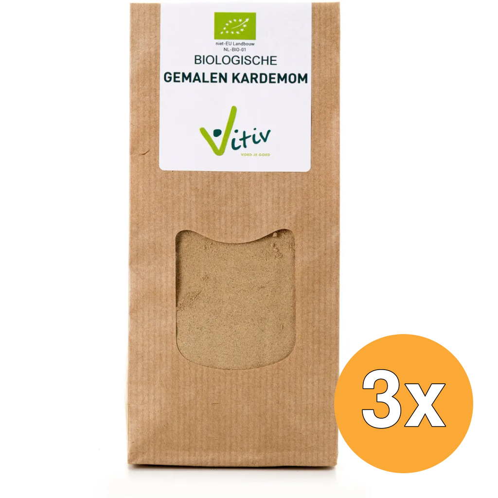 3x Vitiv Kardemom Gemalen Bio (40 gr)
