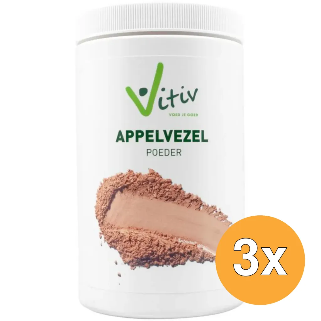 3x Vitiv Appelvezelpoeder (500 gr)