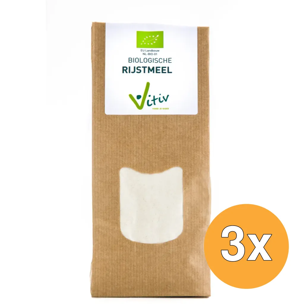 3x Vitiv Rijstmeel Bio (500 gr)