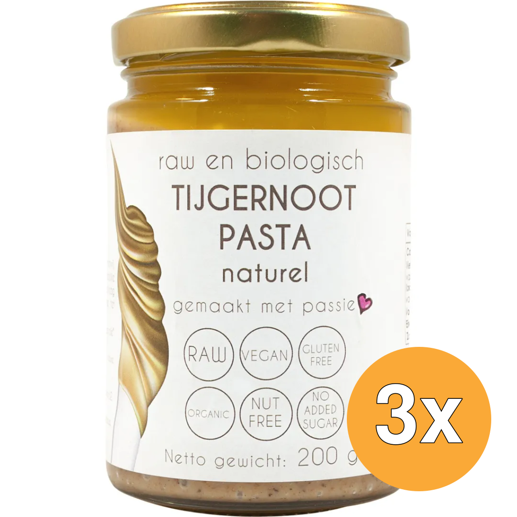 3x Vitiv Tijgernoot Pasta Naturel (200 gr)