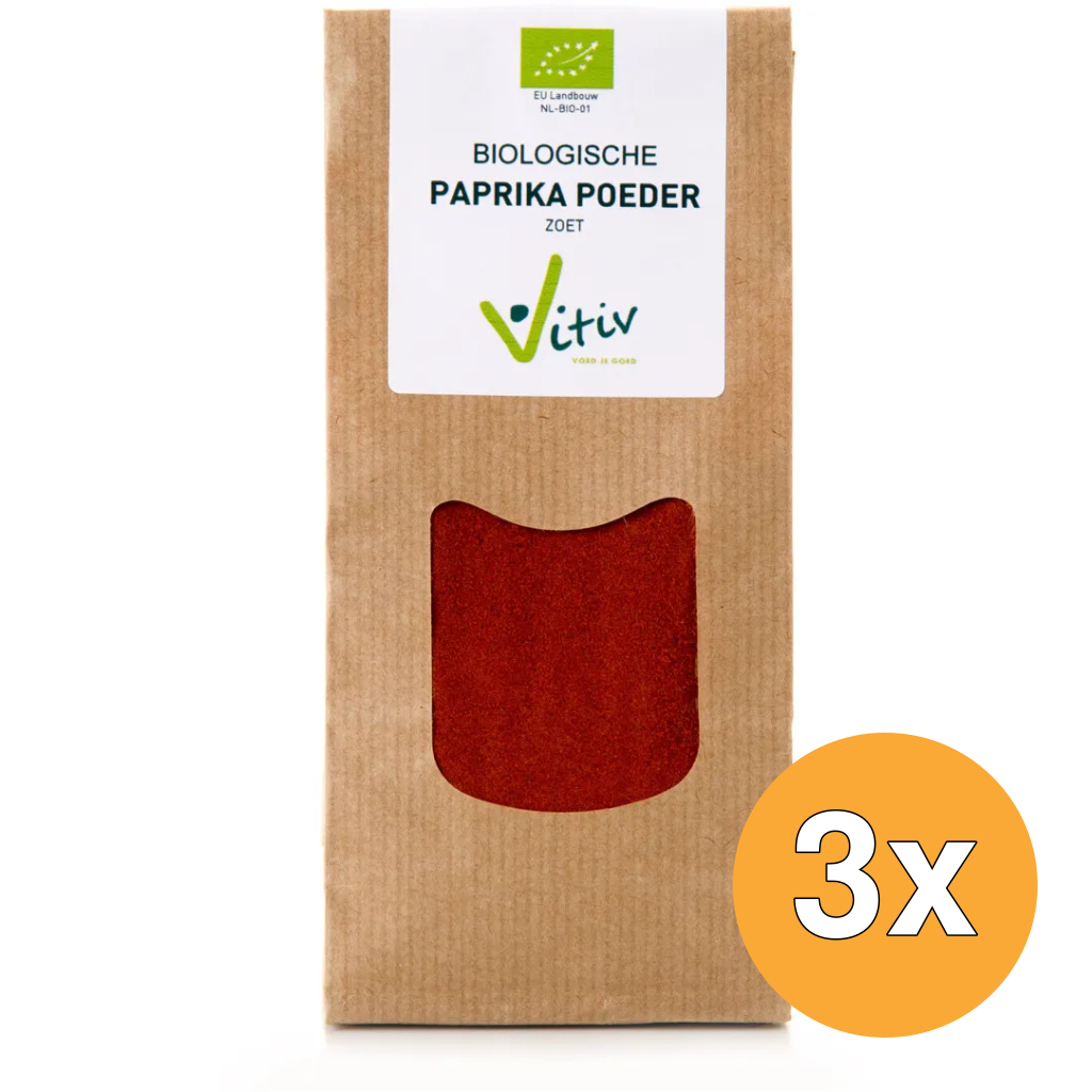 3x Vitiv Paprika Poeder Zoet Bio (50 gr)