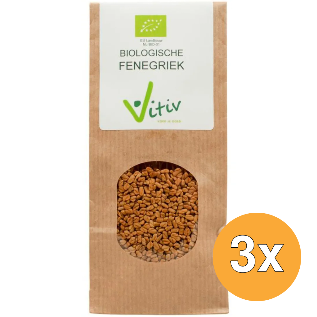 3x Vitiv Fenegriekzaad Bio (250 gr)
