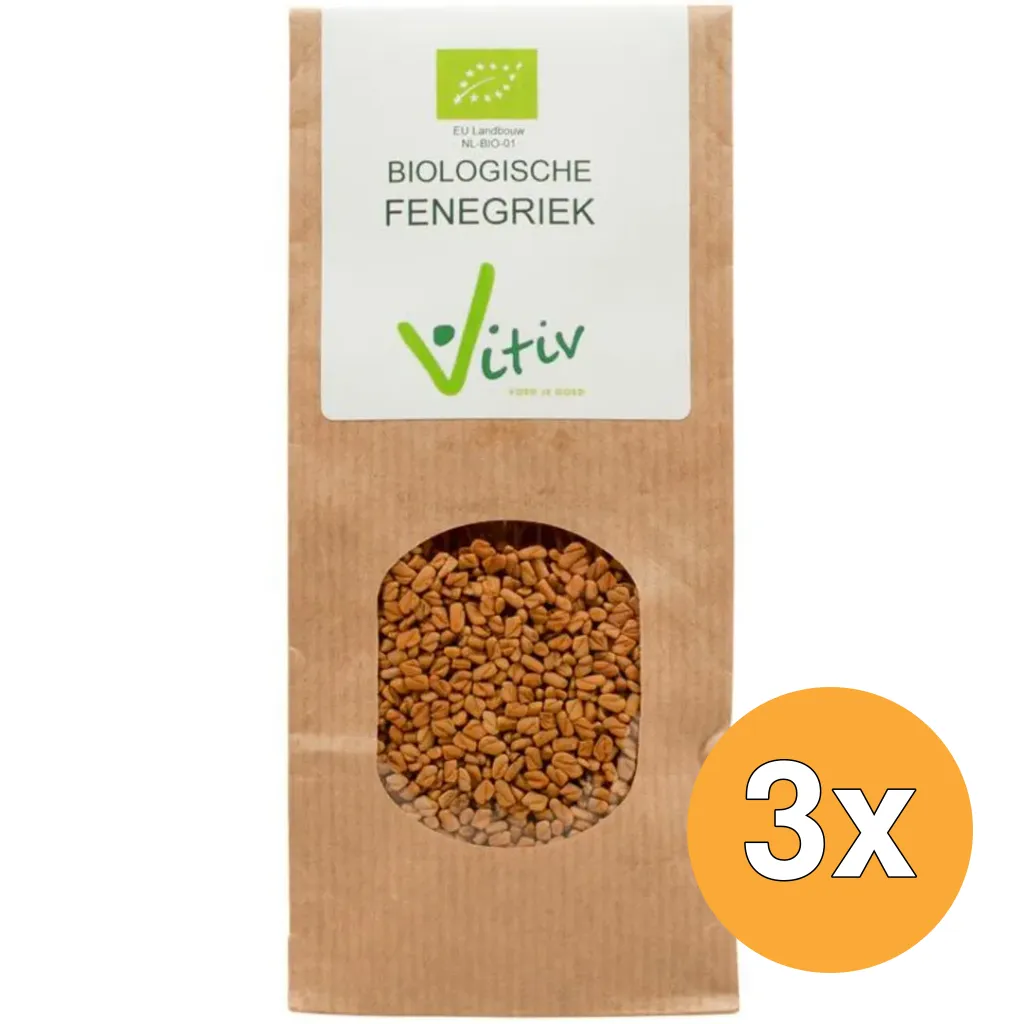3x Vitiv Fenegriekzaad Bio (250 gr)