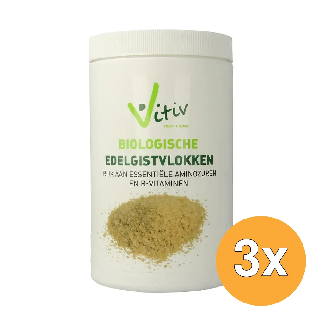 3x Vitiv Edelgistvlokken Bio (250 gr)