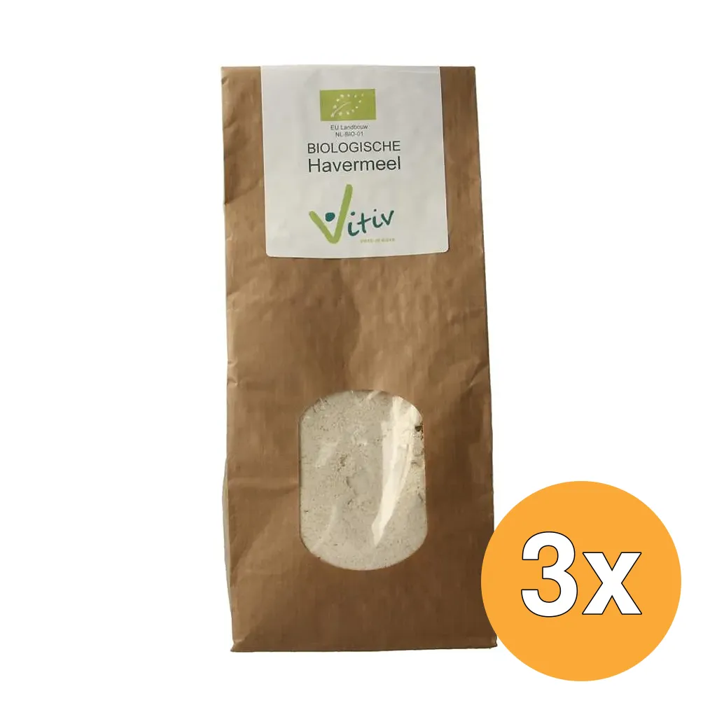 3x Vitiv Havermeel Bio (500 gr)