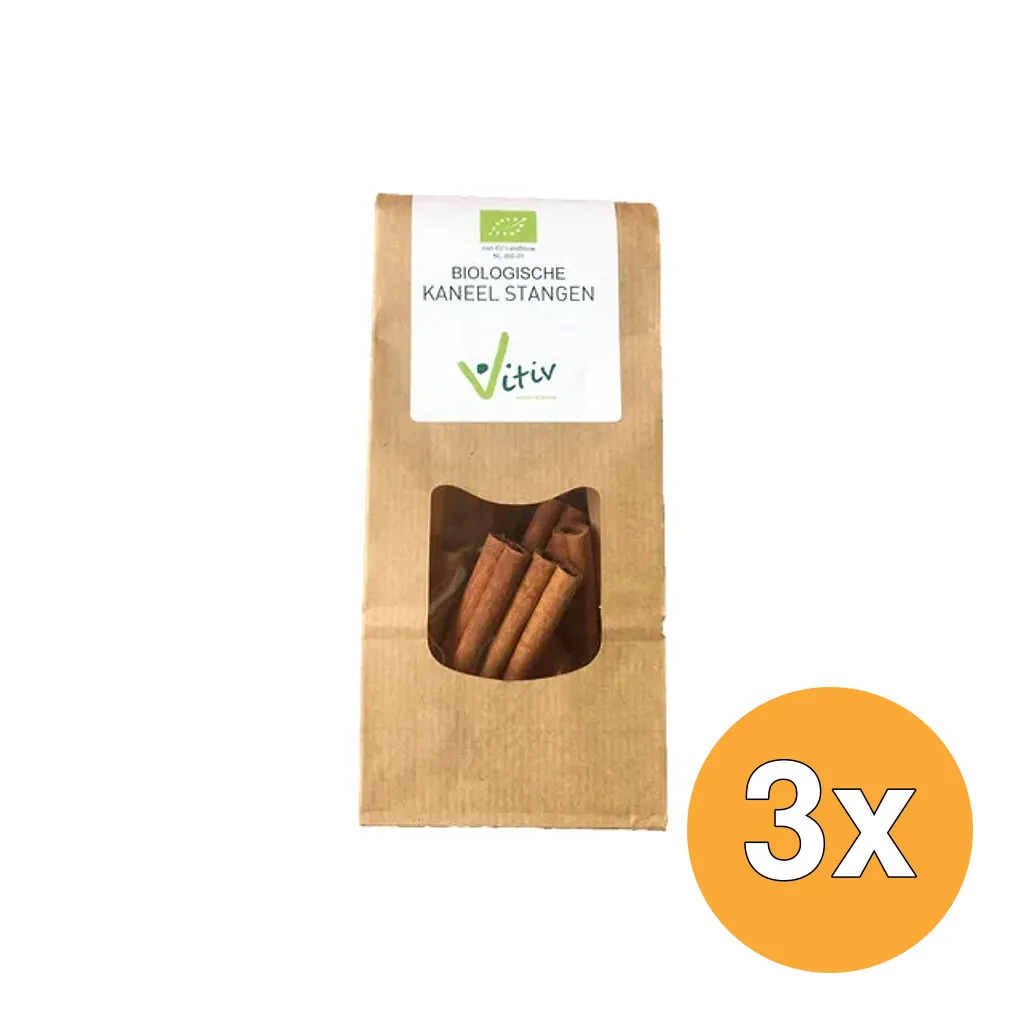 3x Vitiv Kaneel Stangen Bio (50 gr)