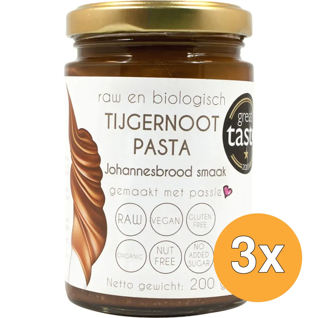 3x Vitiv Tijgernoot Pasta Johannesbrood Bio (200 gr)