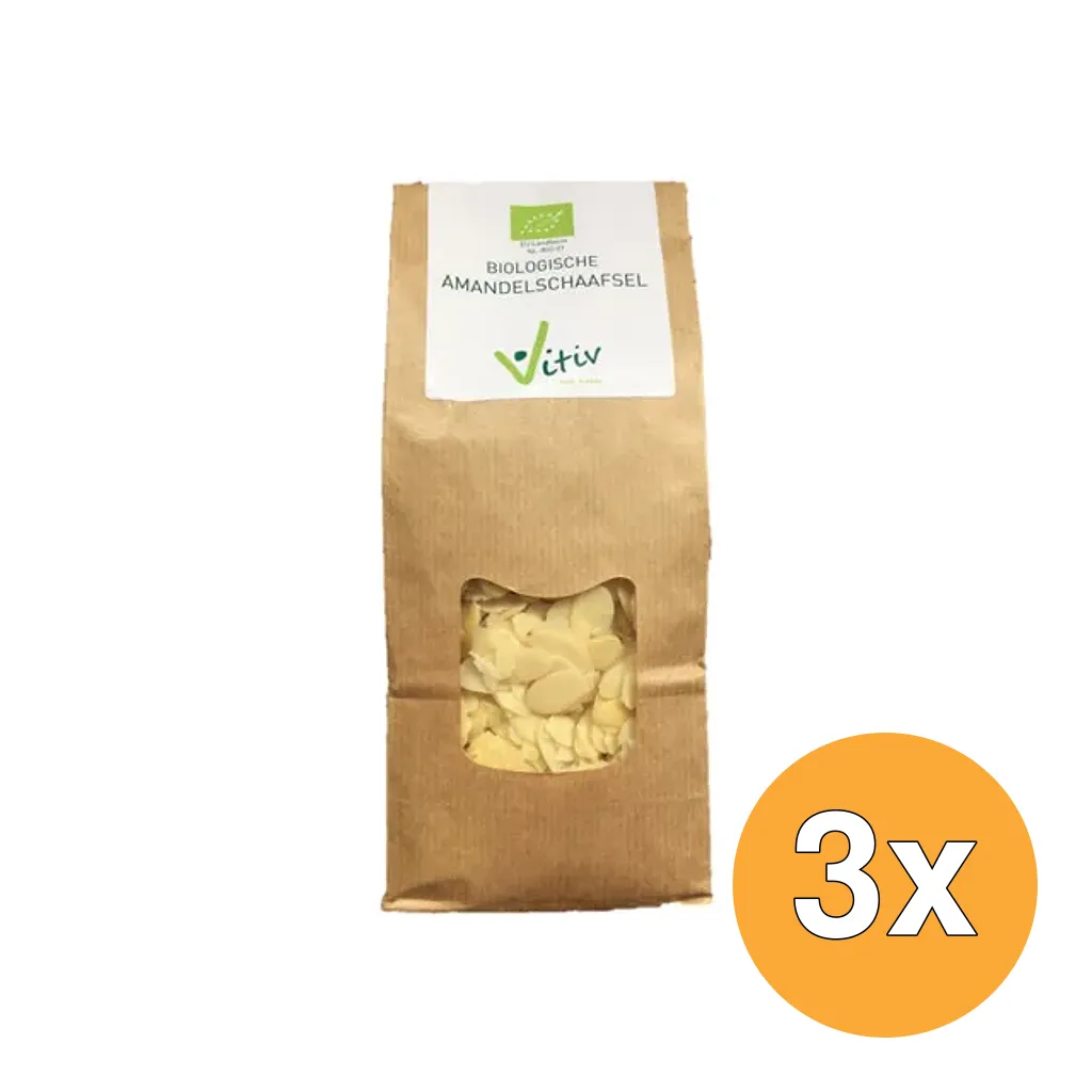 3x Vitiv Amandelschaafsel Bio (150 gr)
