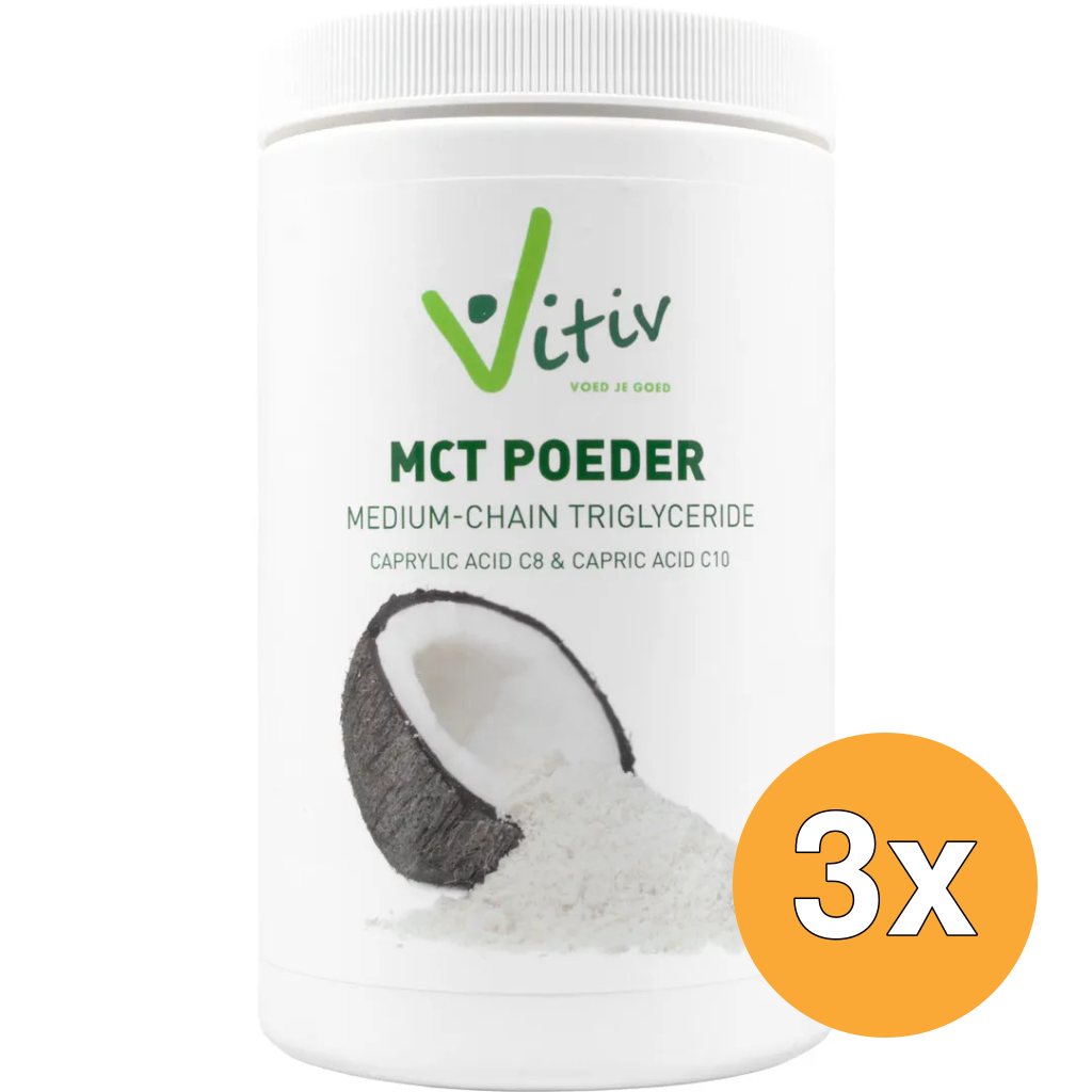 3x Vitiv Mct Poeder Vegan (500 gr)