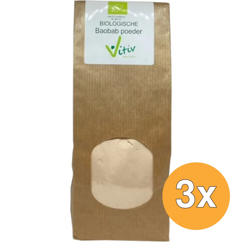 3x Vitiv Baobab Poeder Bio (250 gr)