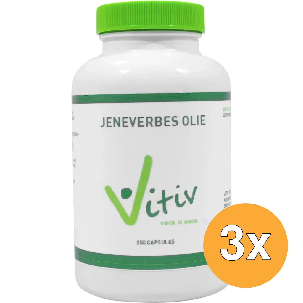 3x Vitiv Jeneverbes Olie (250 capsules)
