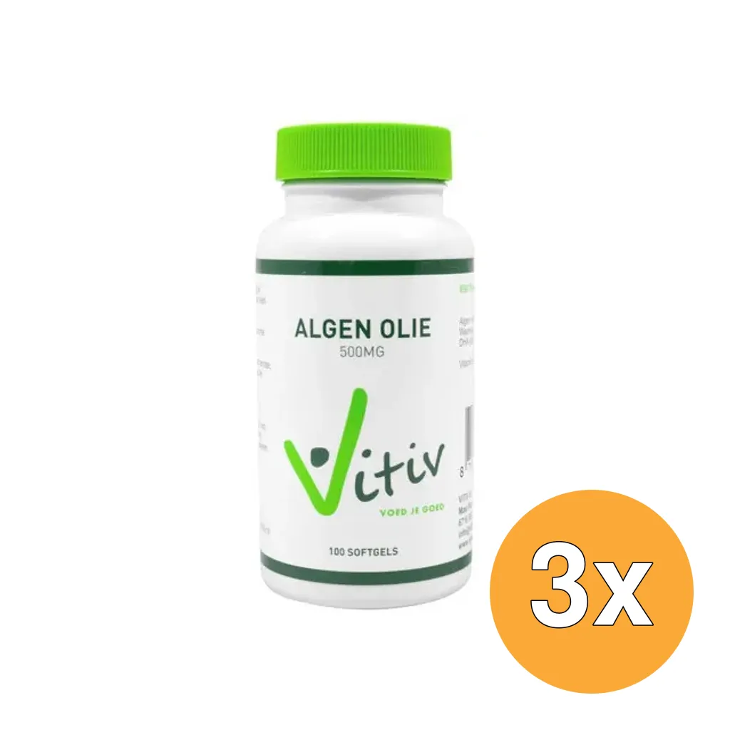 3x Vitiv Algenolie 500Mg (100 capsules)