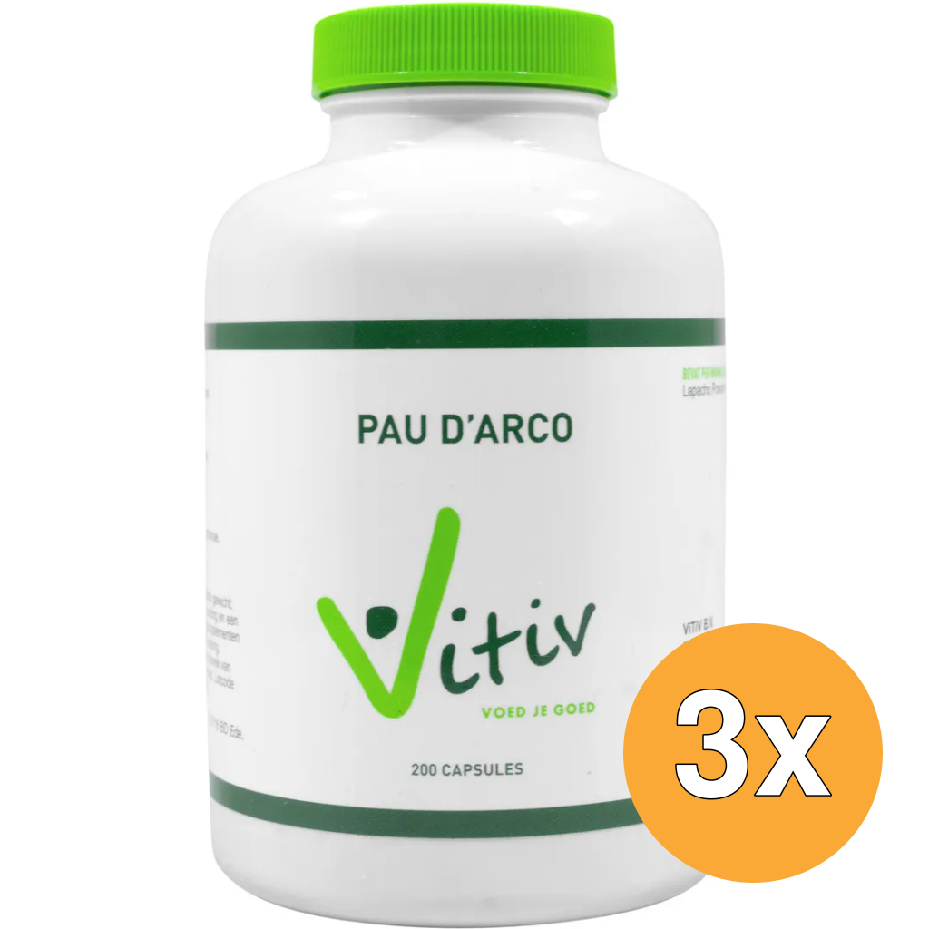 3x Vitiv Pau D Arco (200 capsules)