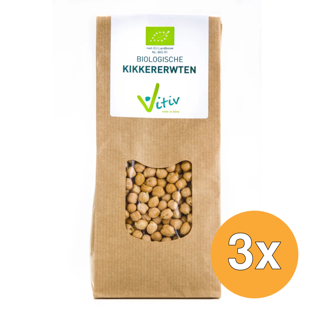 3x Vitiv Kikkererwten Bio (500 gr)