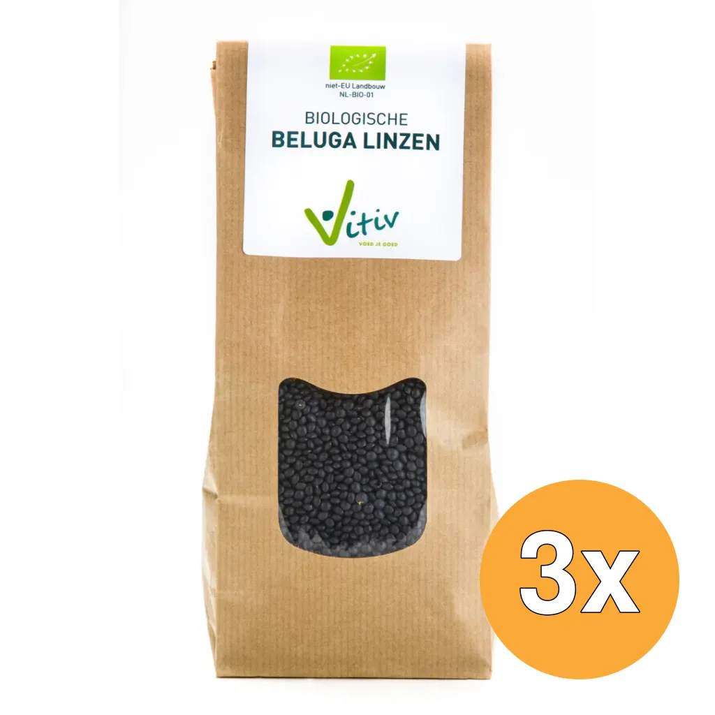 3x Vitiv Beluga Linzen Bio (500 gr)