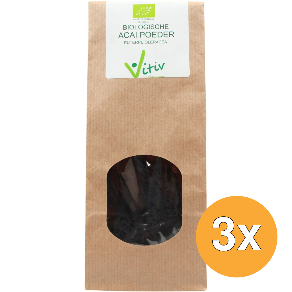 3x Vitiv Acai Poeder Bio (125 gr)