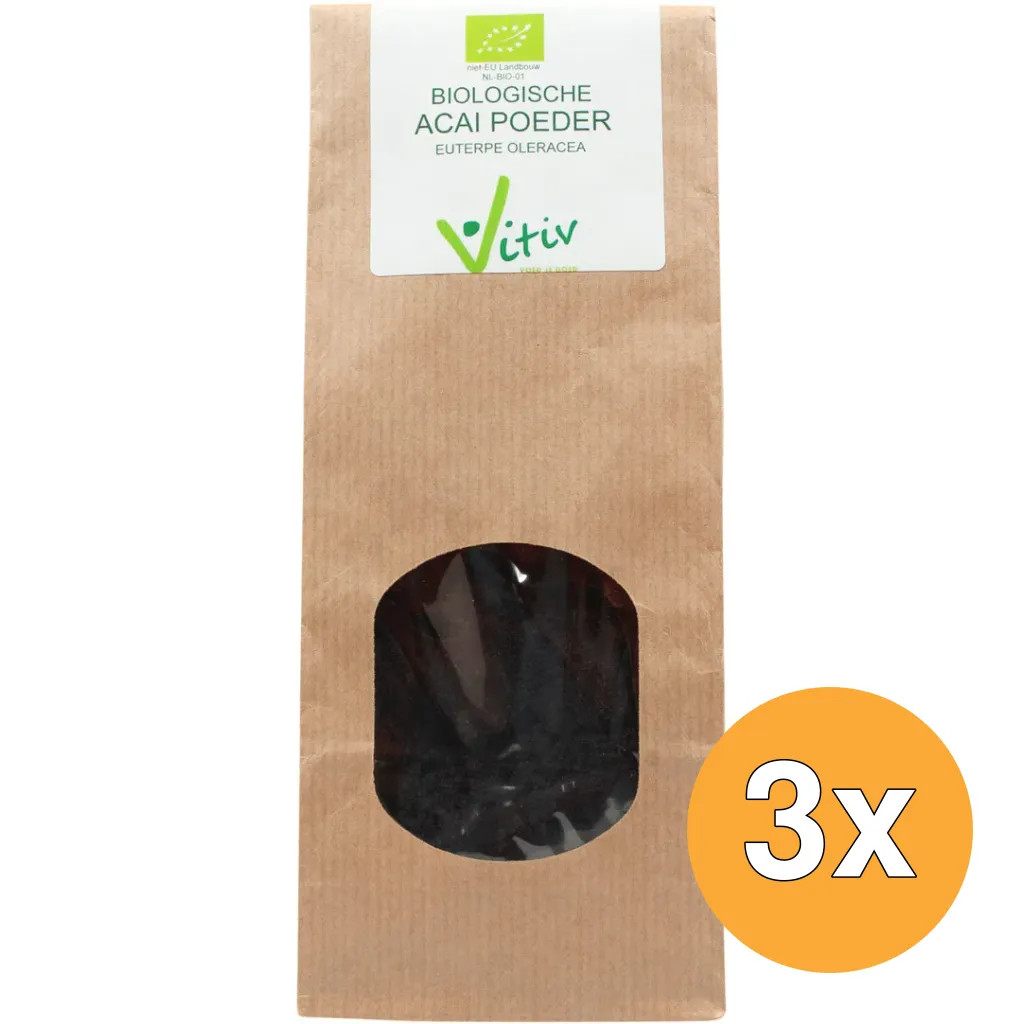 3x Vitiv Acai Poeder Bio (125 gr)