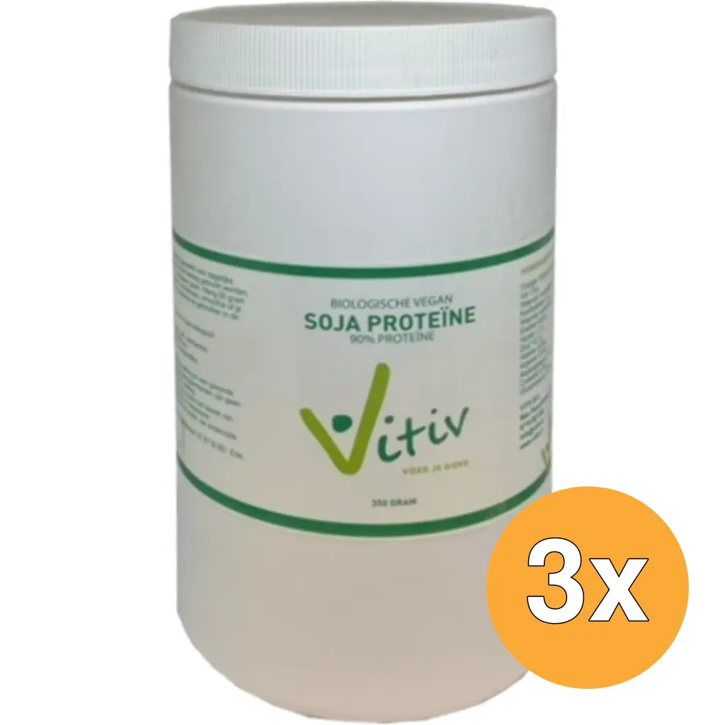 3x Vitiv Soja Proteine 90% Vegan Bio (350 gr)