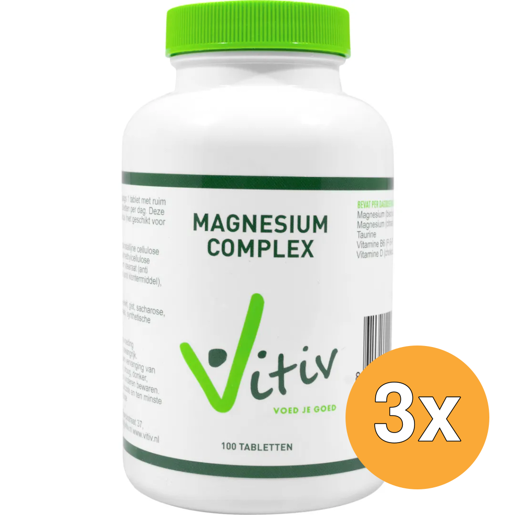 3x Vitiv Magnesium Complex Met Taurine (100 tabletten)