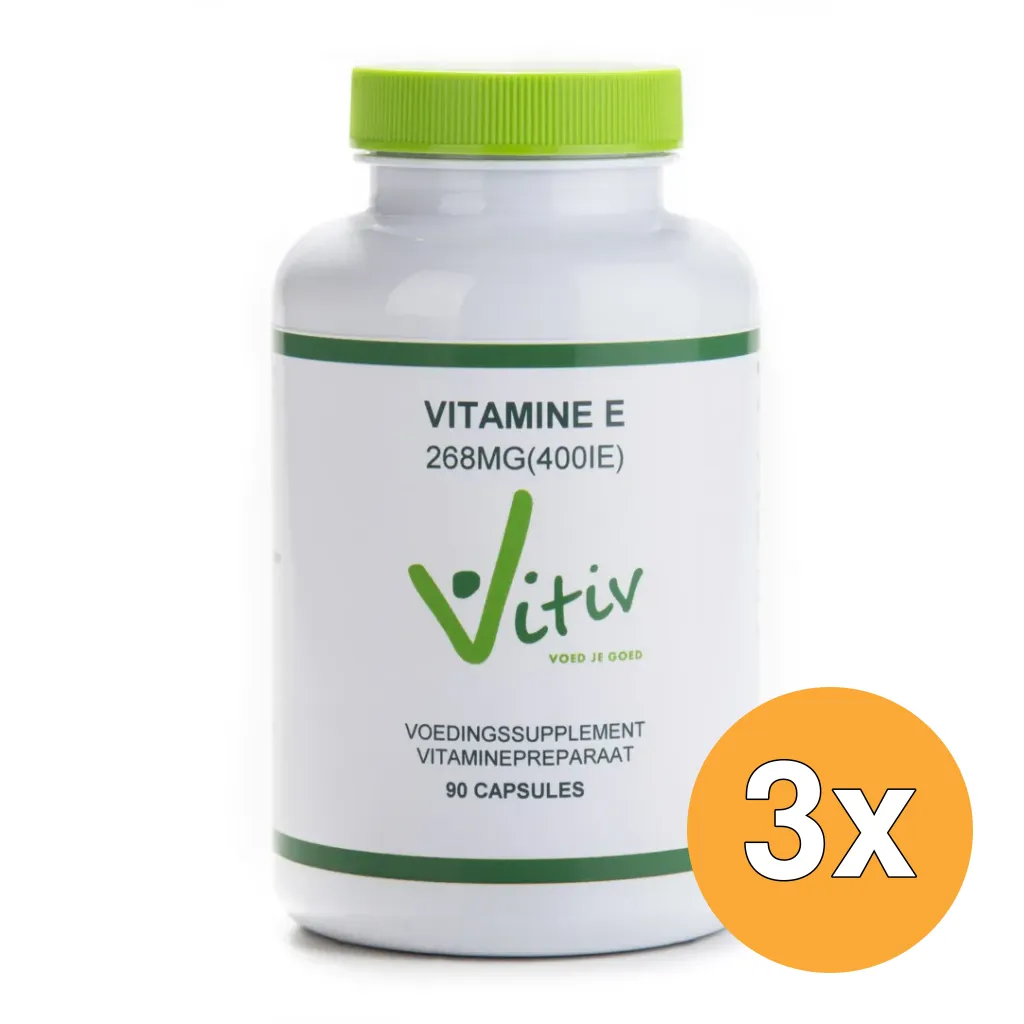 3x Vitiv Vitamine E400 (90 capsules)