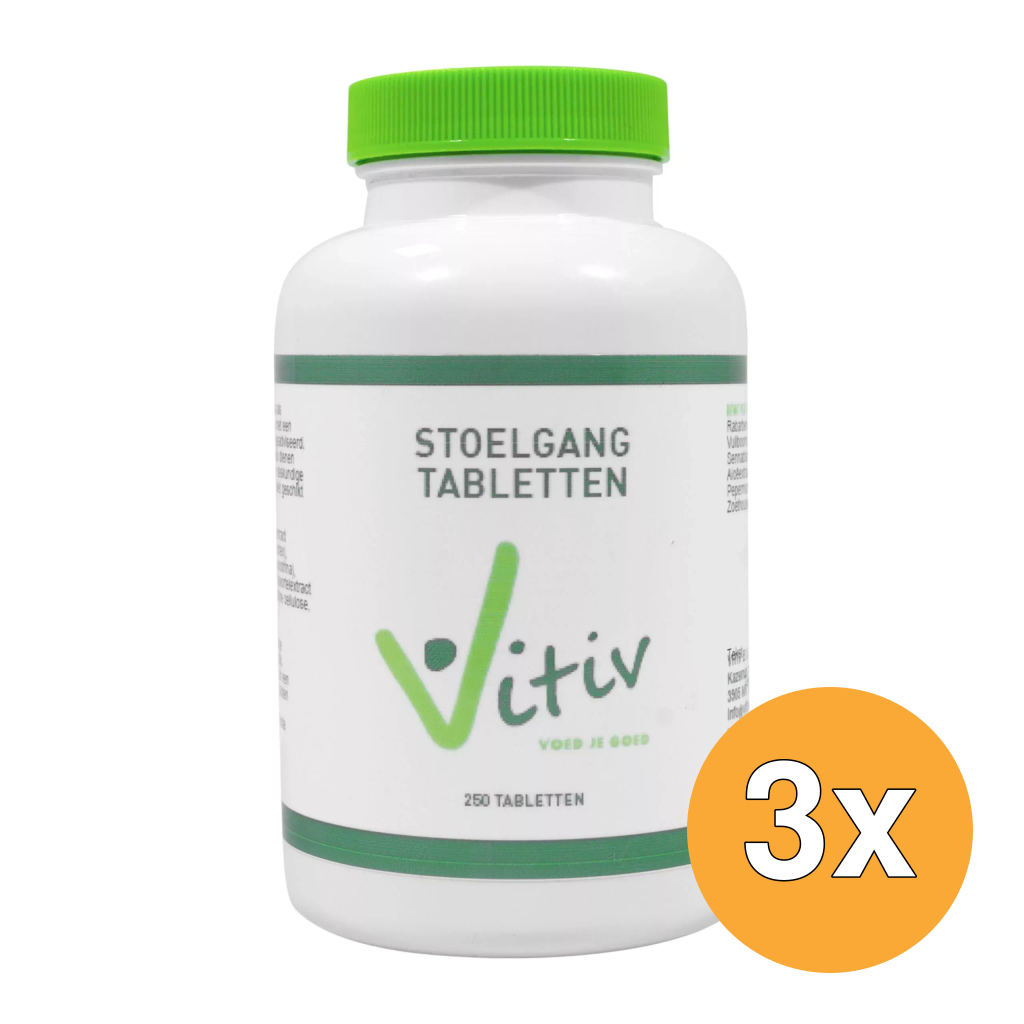 3x Vitiv Stoelgang (250 tabletten)