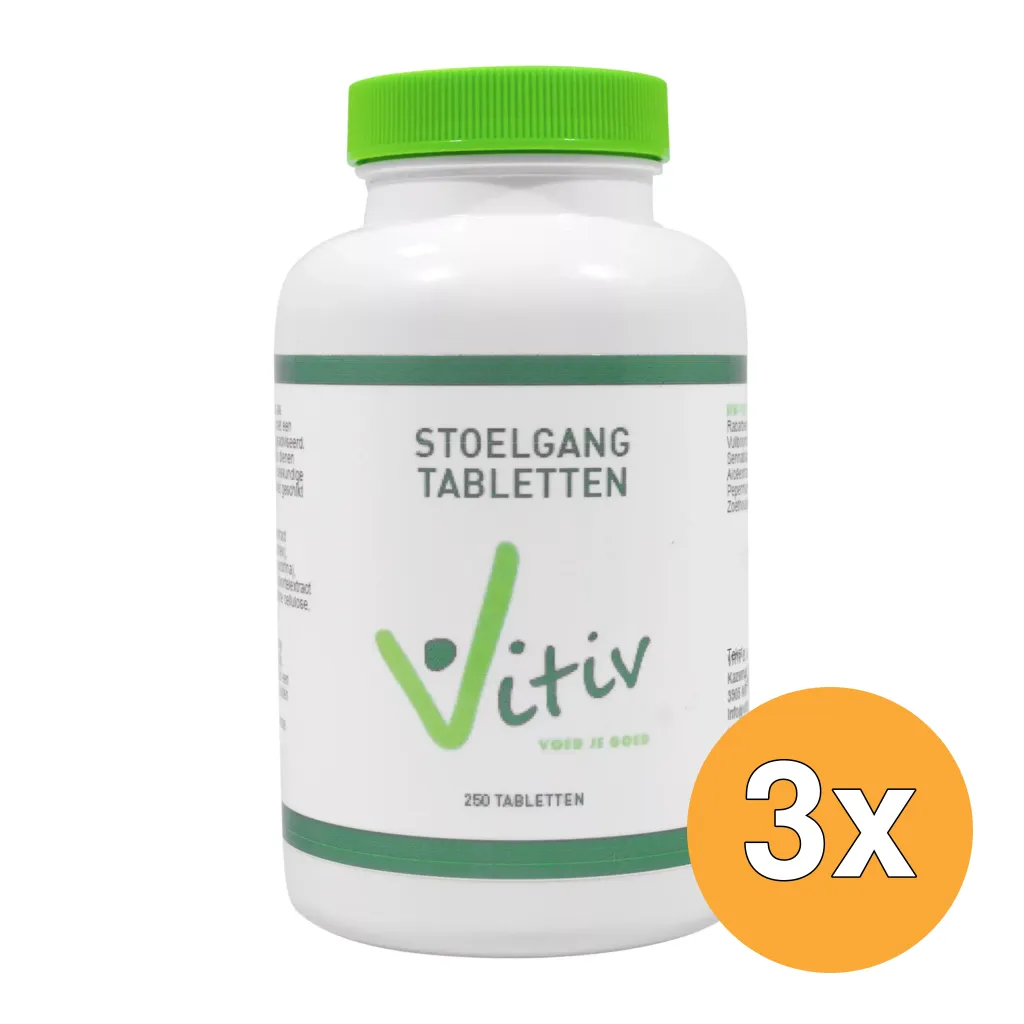 3x Vitiv Stoelgang (250 tabletten)