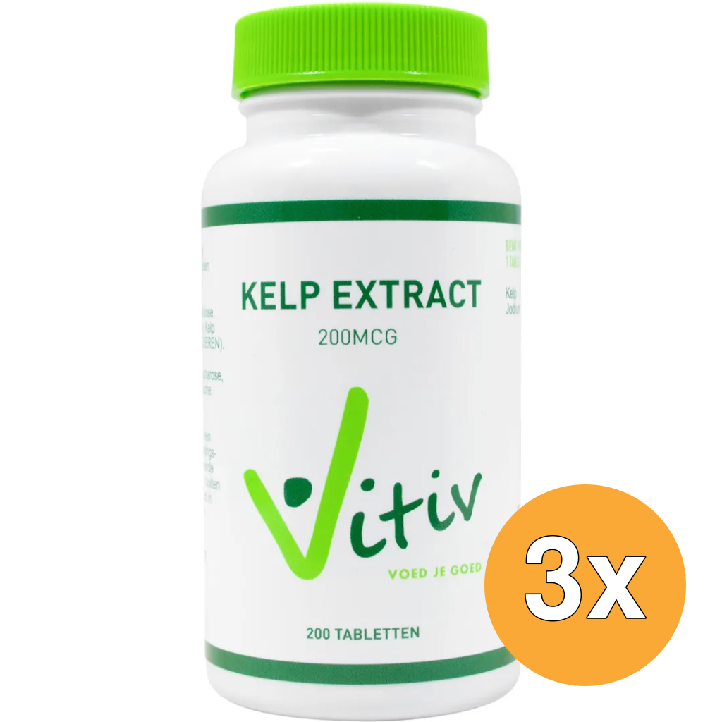 3x Vitiv Kelp Extract 150Mcg (200 tabletten)