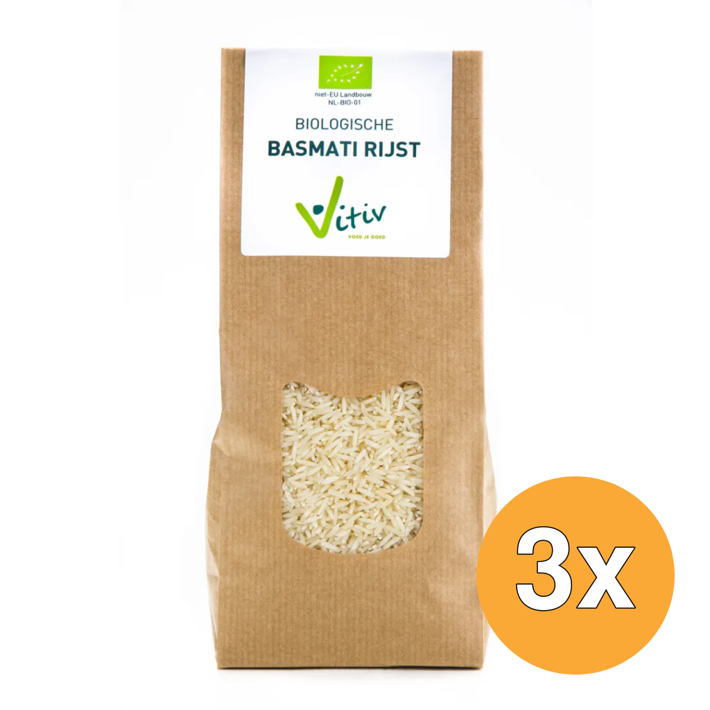 3x Vitiv Basmati Rijst Bio (500 gr)