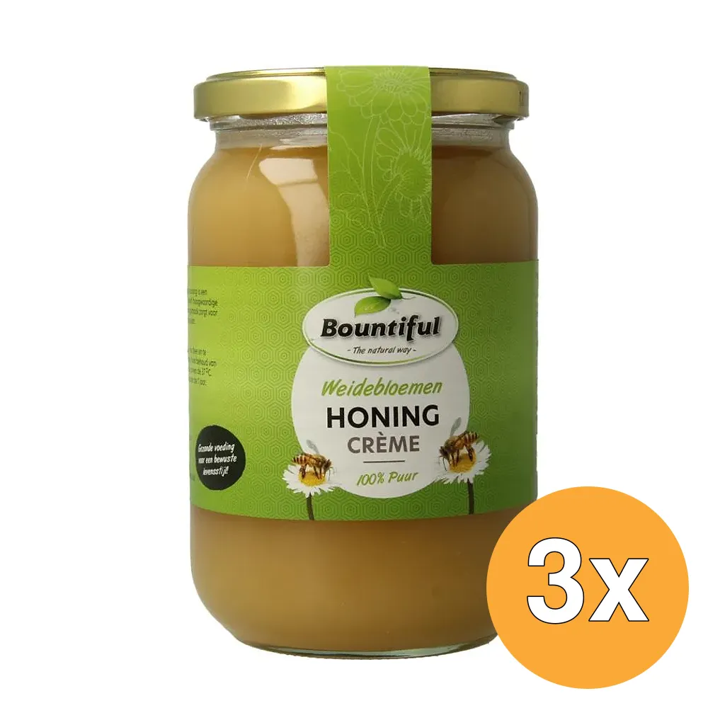 3x Bountiful Weidebloemen honing creme (900 gr)