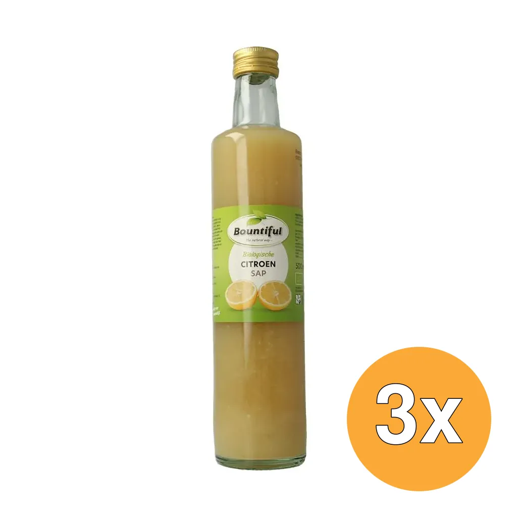 3x Bountiful Citroensap Bio (500 ml)