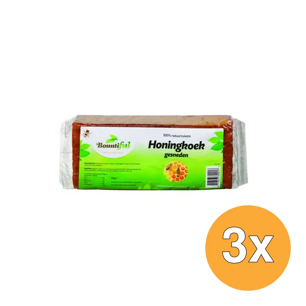 3x Bountiful Honing Ontbijtkoek (500 gr)