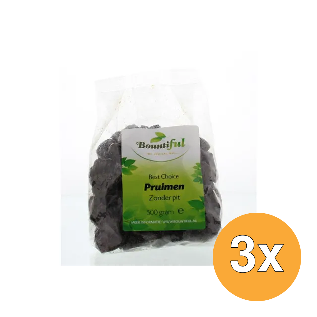 3x Bountiful Pruimen Zonder Pit (500 gr)