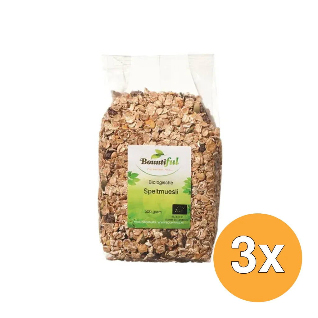 3x Bountiful Spelt Muesli Bio (500 gr)