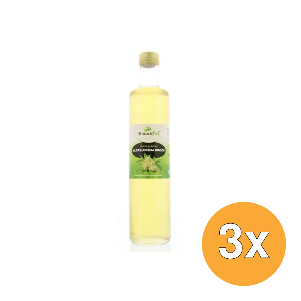 3x Bountiful Vlierbloesemsiroop bio (500 ml)