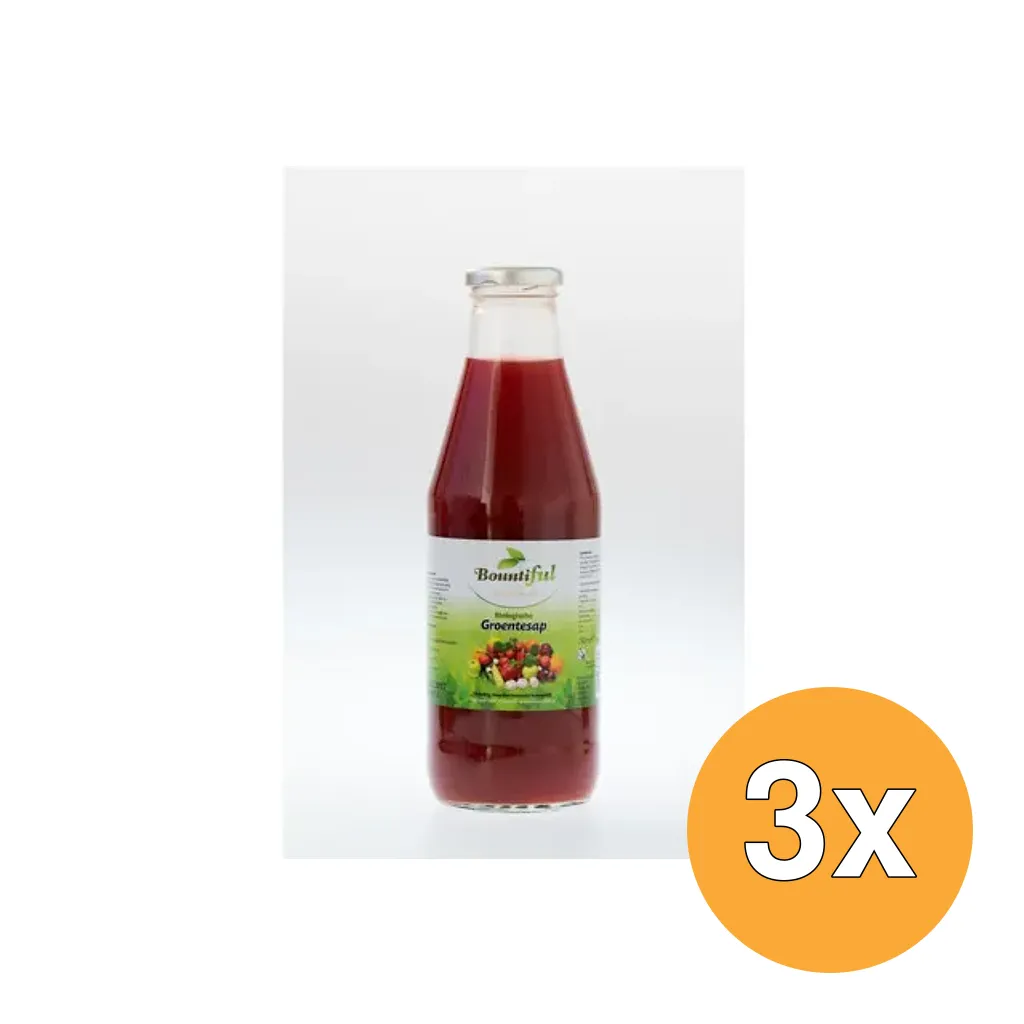 3x Bountifulgroentesap bio (750 ml)