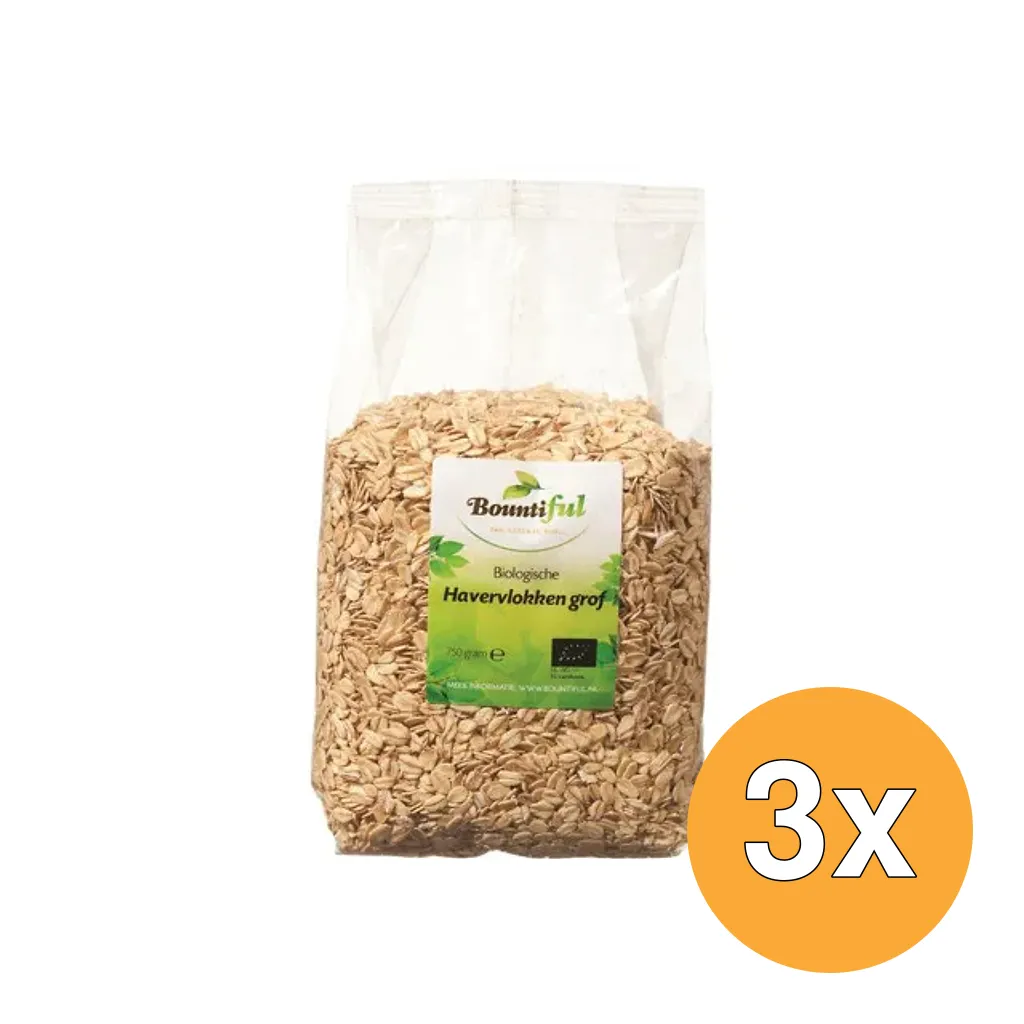 3x Bountiful Havervlokkengrof Bio (750 gr)