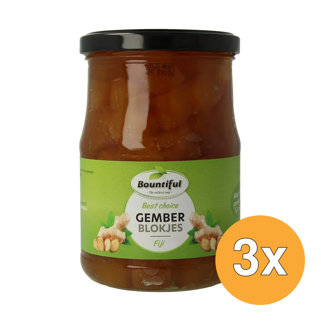 3x Bountiful Fiji Gemberblokjes (720 gr)