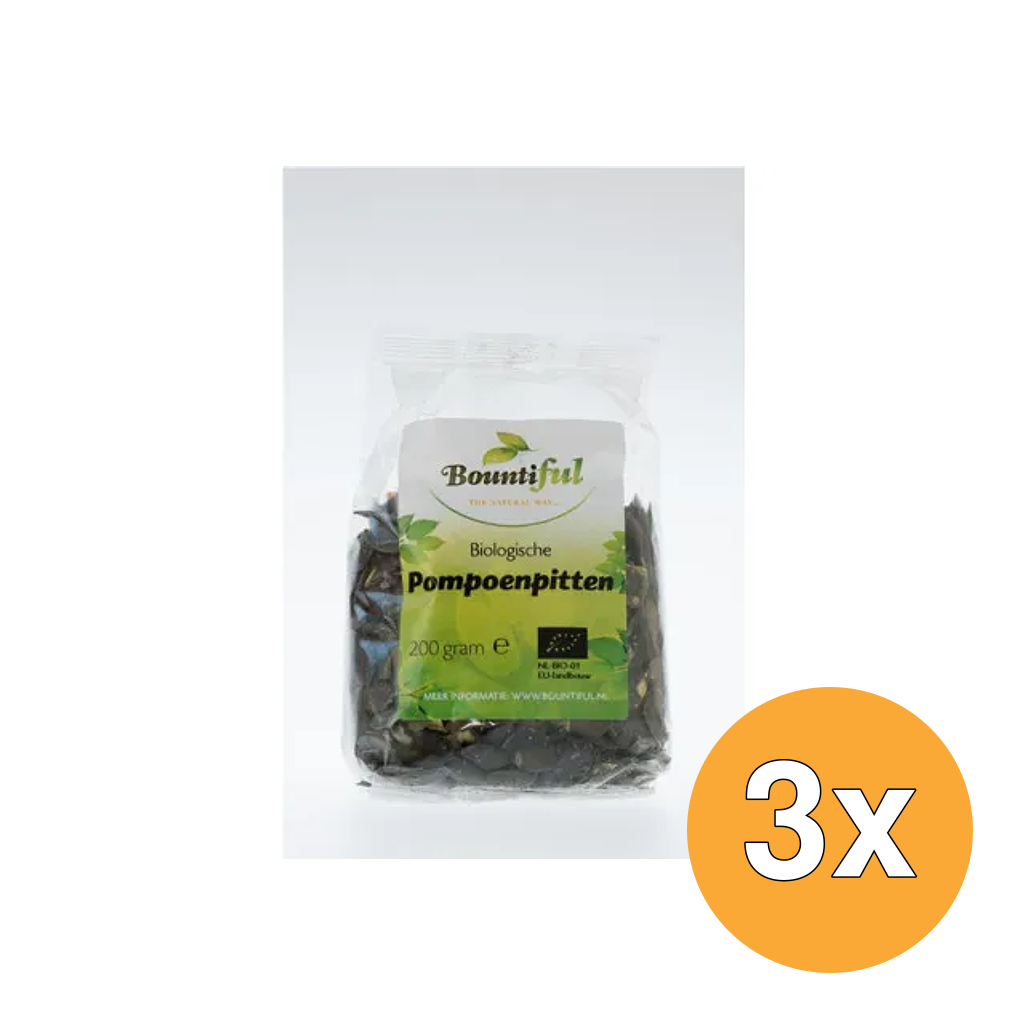 3x Bountiful Pompoenpitten Bio (200 gr)