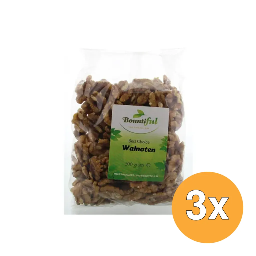 3x Bountiful Chileense Walnoten (500 gr)