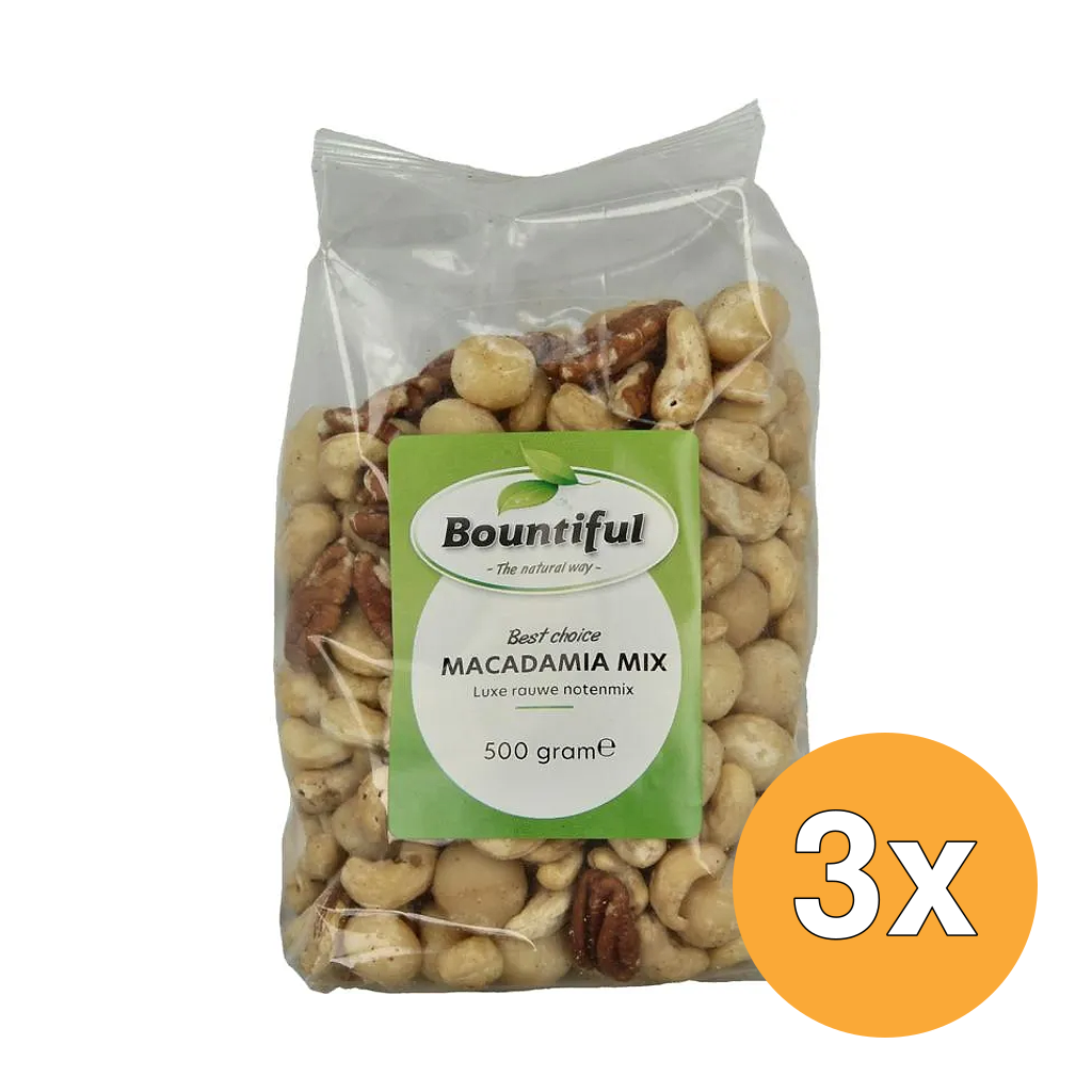 3x Bountiful Macadamia Mix (500 gr)