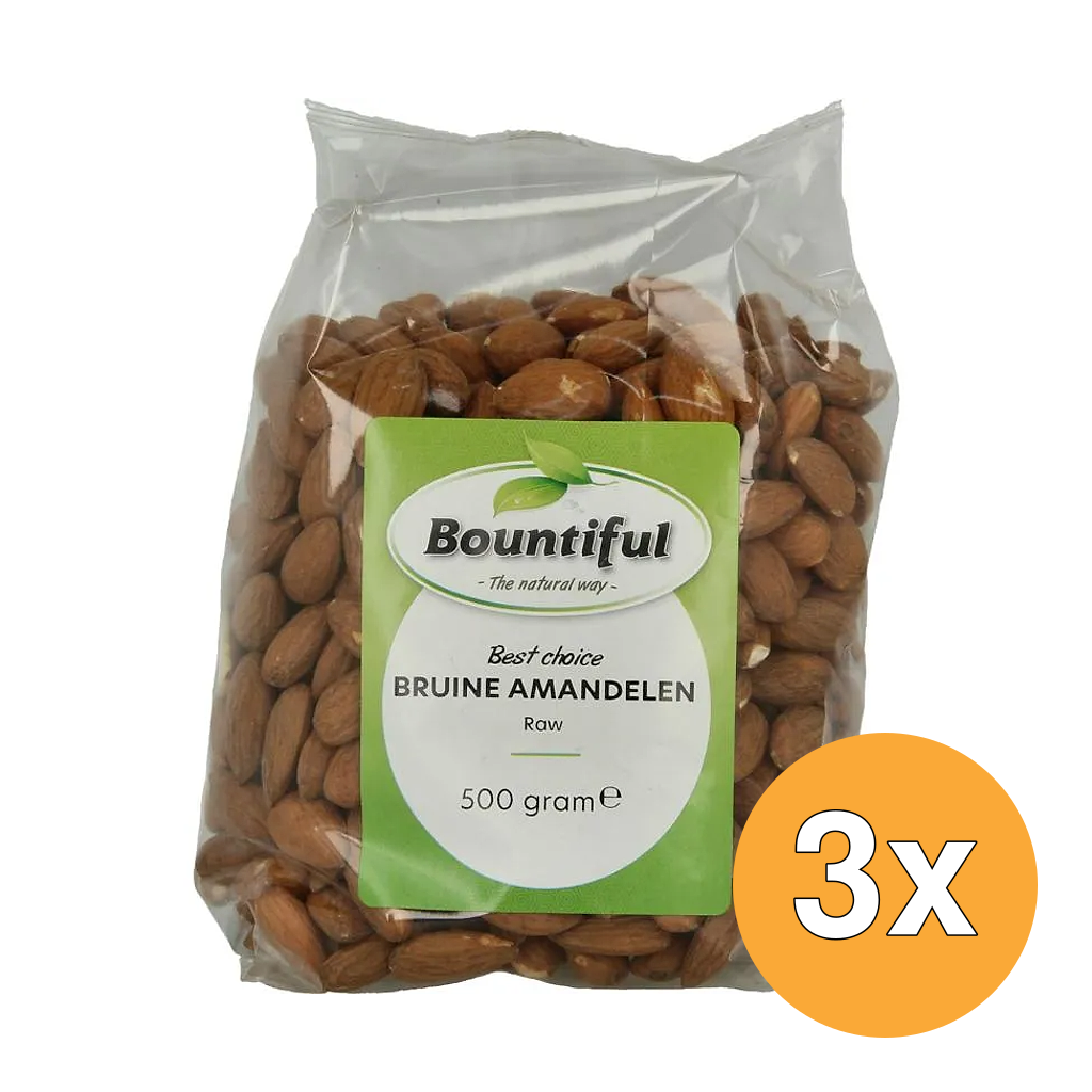 3x Bountiful Amandelen Bruin (500 gr)