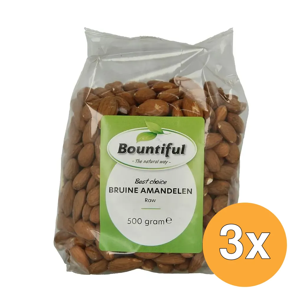 3x Bountiful Amandelen Bruin (500 gr)