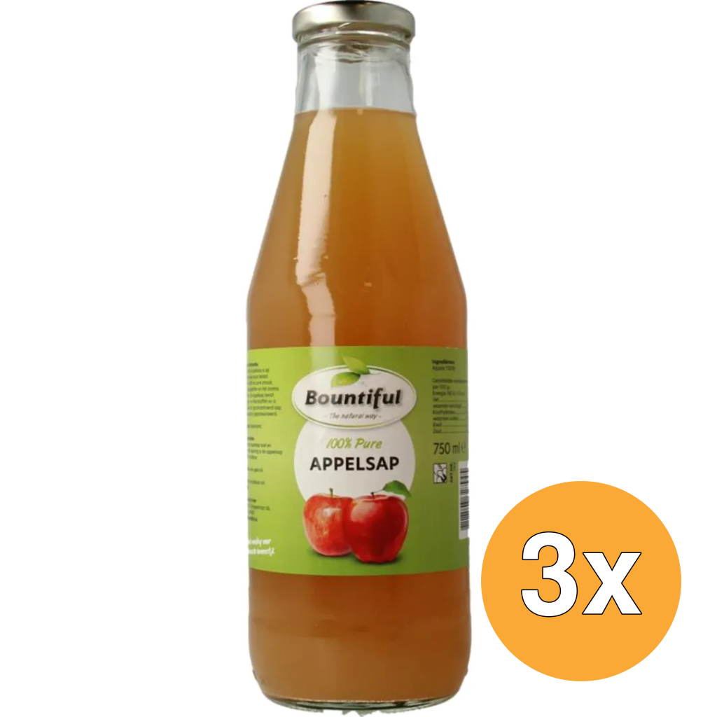 3x Bountiful Appelsap (750 ml)