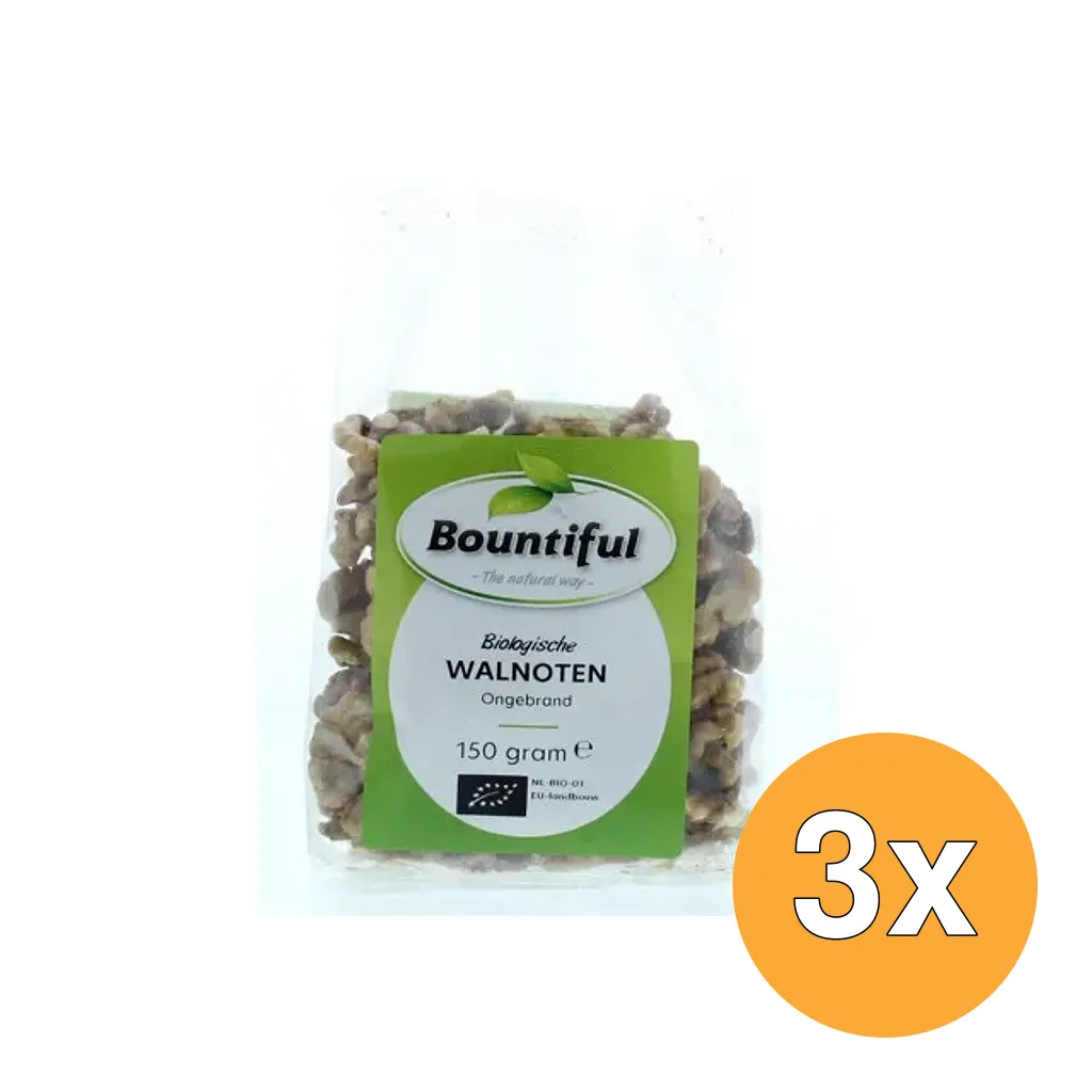 3x Bountiful Walnoten Bio (150 gr)