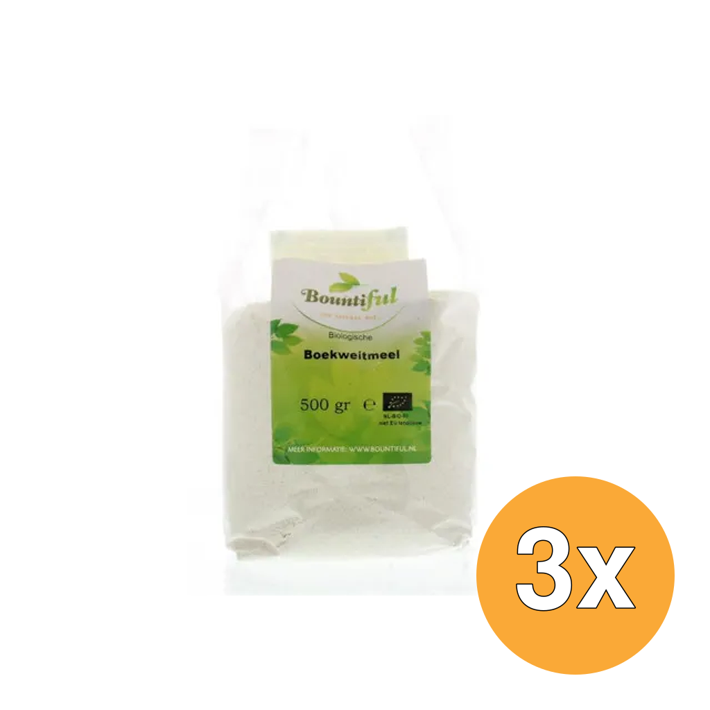 3x Bountiful Boekweitmeel Bio (500 gr)